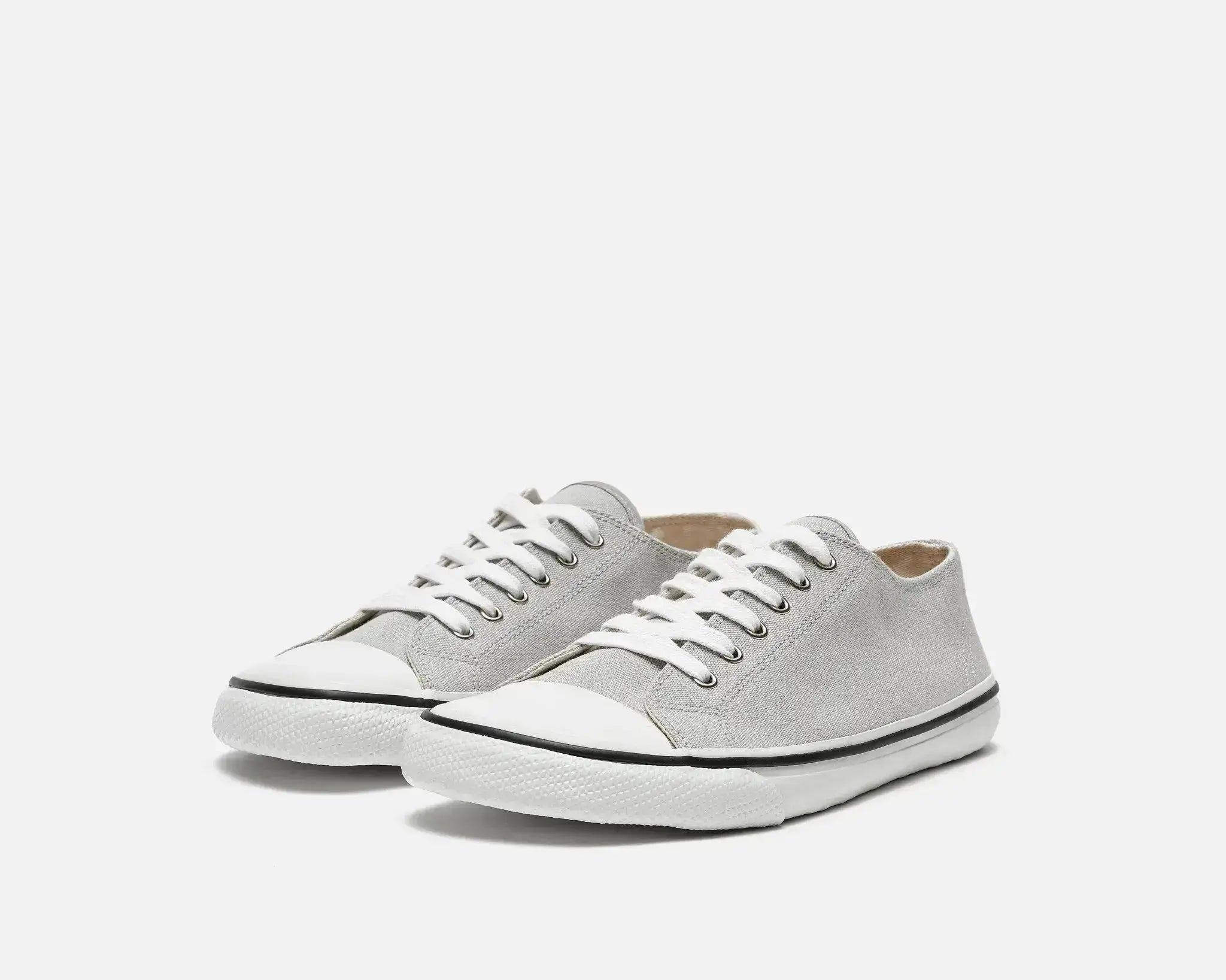 Bohempia Herlik Light Grey & White - Zapatillas barefoot veganas unisex gris claro