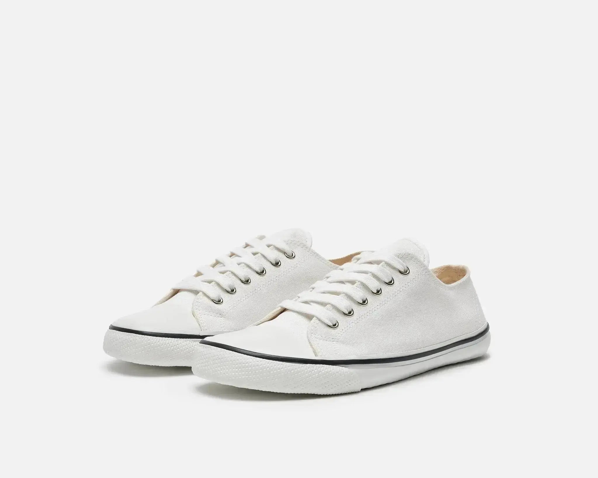 Bohempia Herlik White & White - Zapatillas barefoot veganas unisex blancas