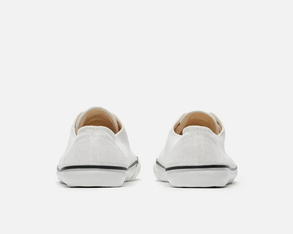 Bohempia Herlik White & White - Zapatillas barefoot veganas unisex blancas