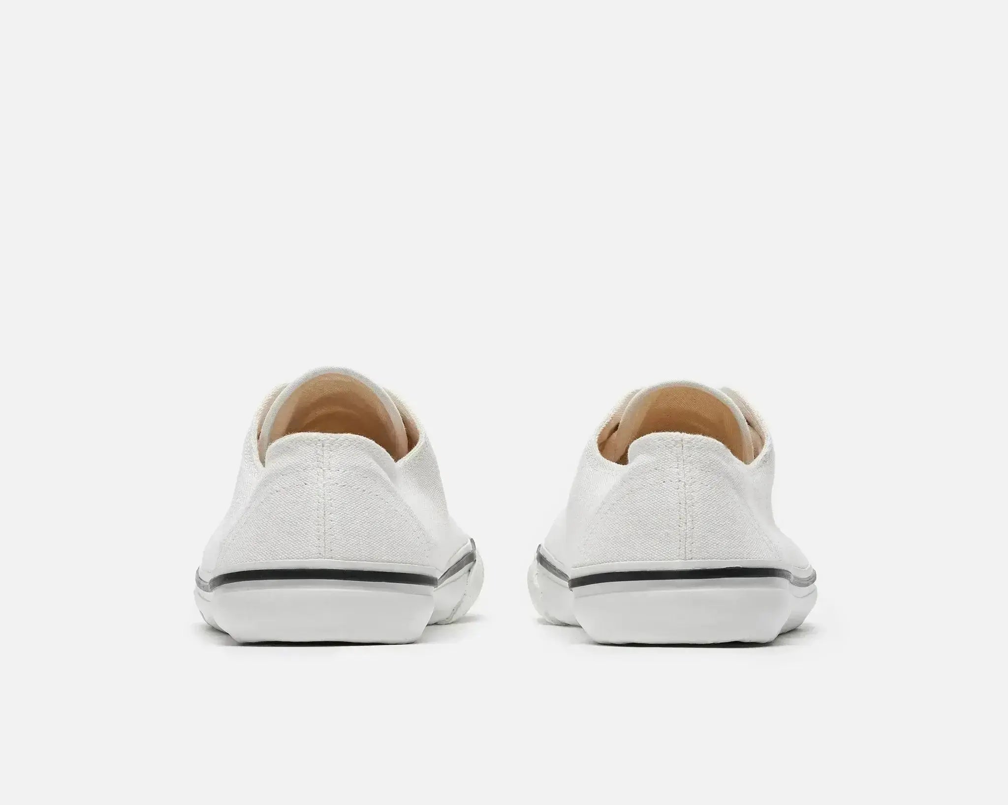 Bohempia Herlik White & White - Zapatillas barefoot veganas unisex blancas