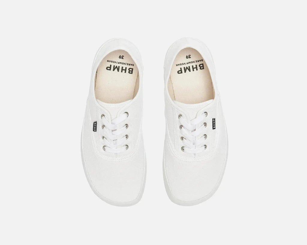 Bohempia - Kolda 2.0 White White - Zapatillas barefoot veganas unisex blancas