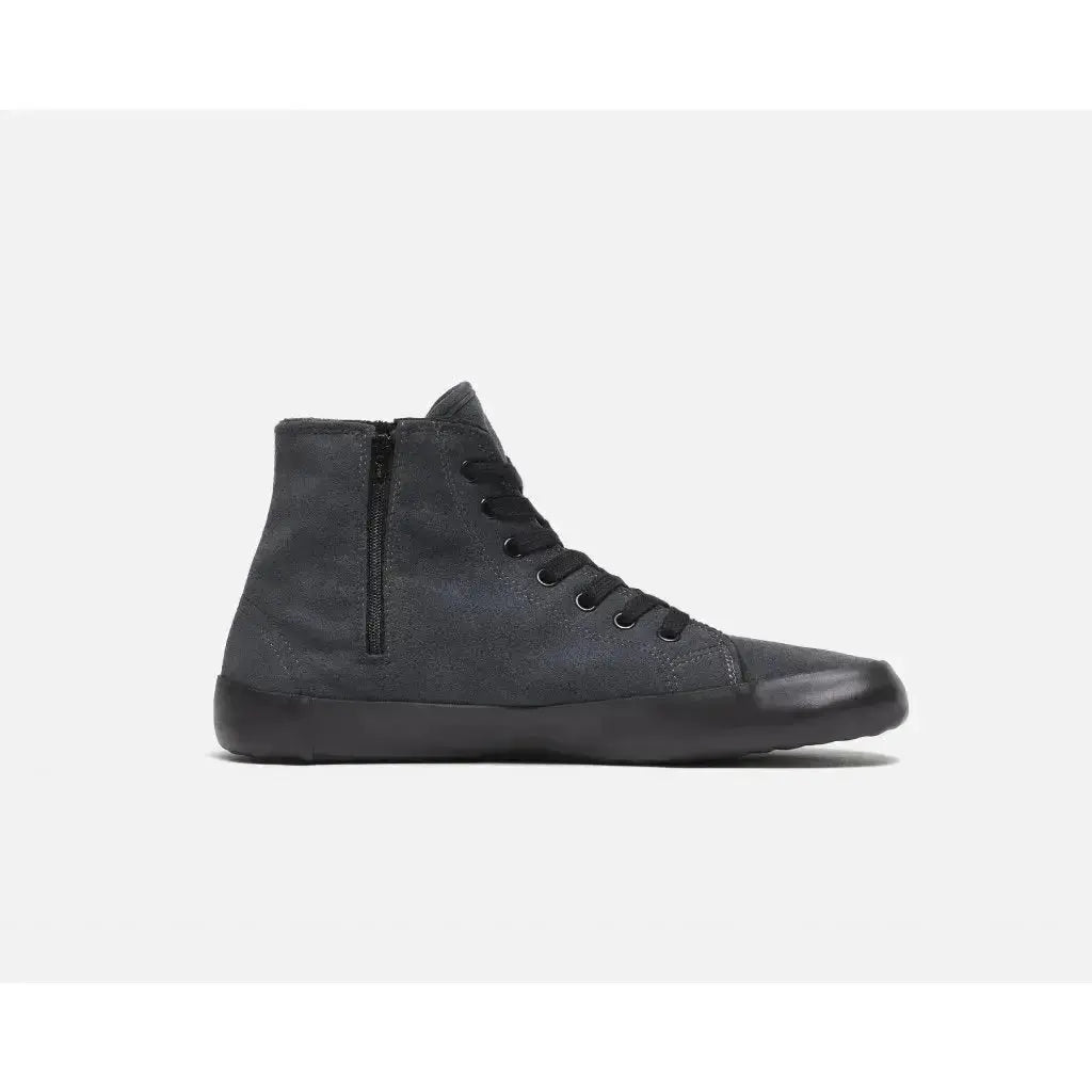 Bohempia - Olen Charcoal & Black - Botines barefoot veganos con forro unisex negros