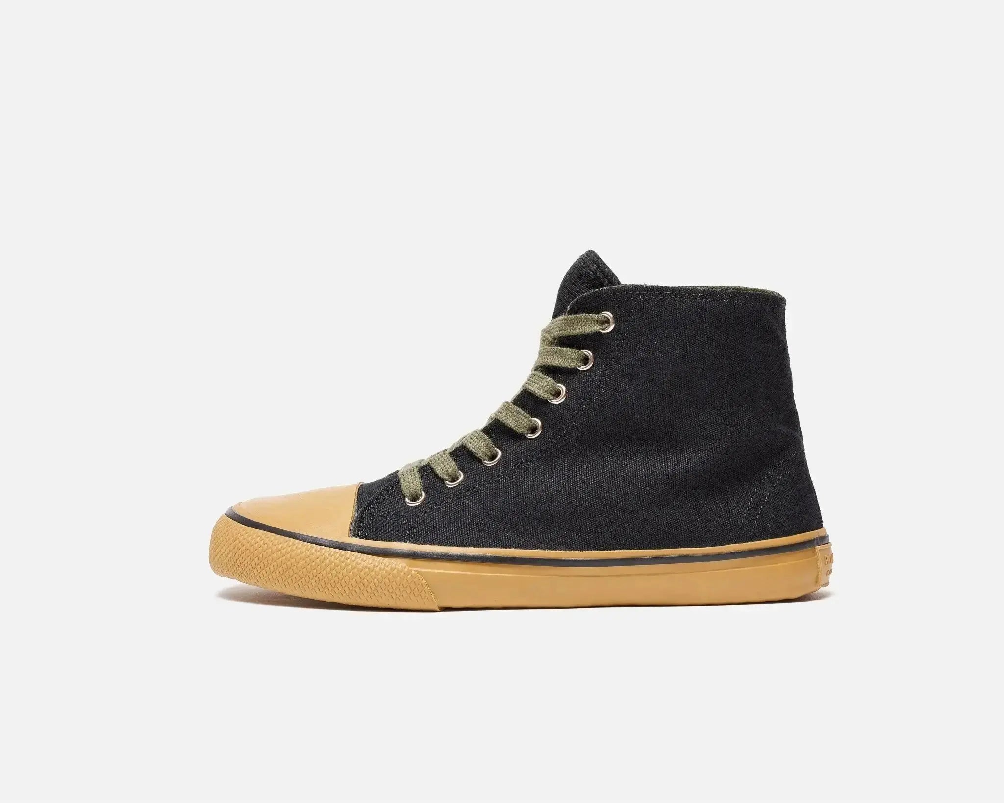 Bohempia - Orik 2.0 Army - Zapatillas barefoot veganas de caña alta unisex verde militar