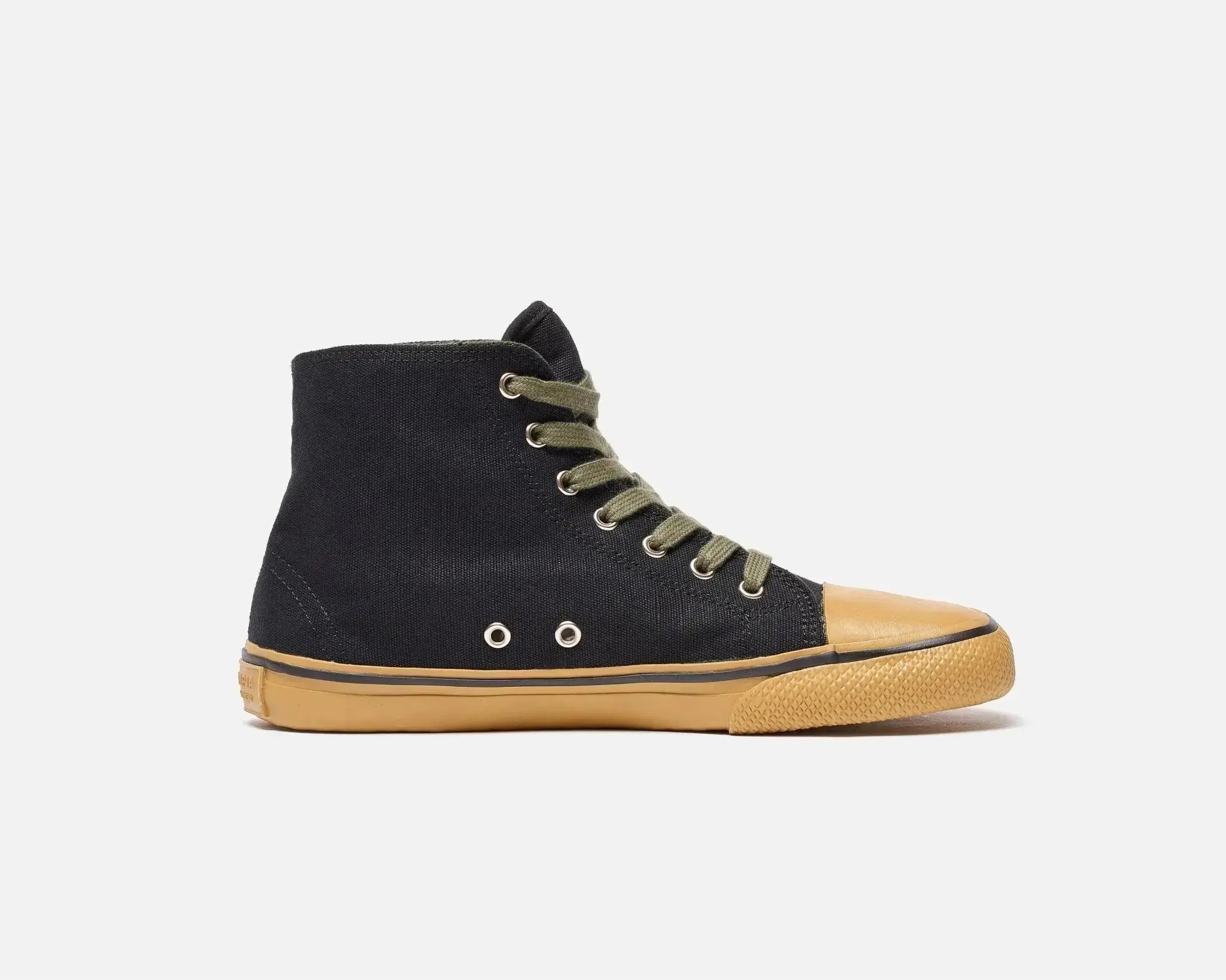 Bohempia - Orik 2.0 Army - Zapatillas barefoot veganas de caña alta unisex verde militar