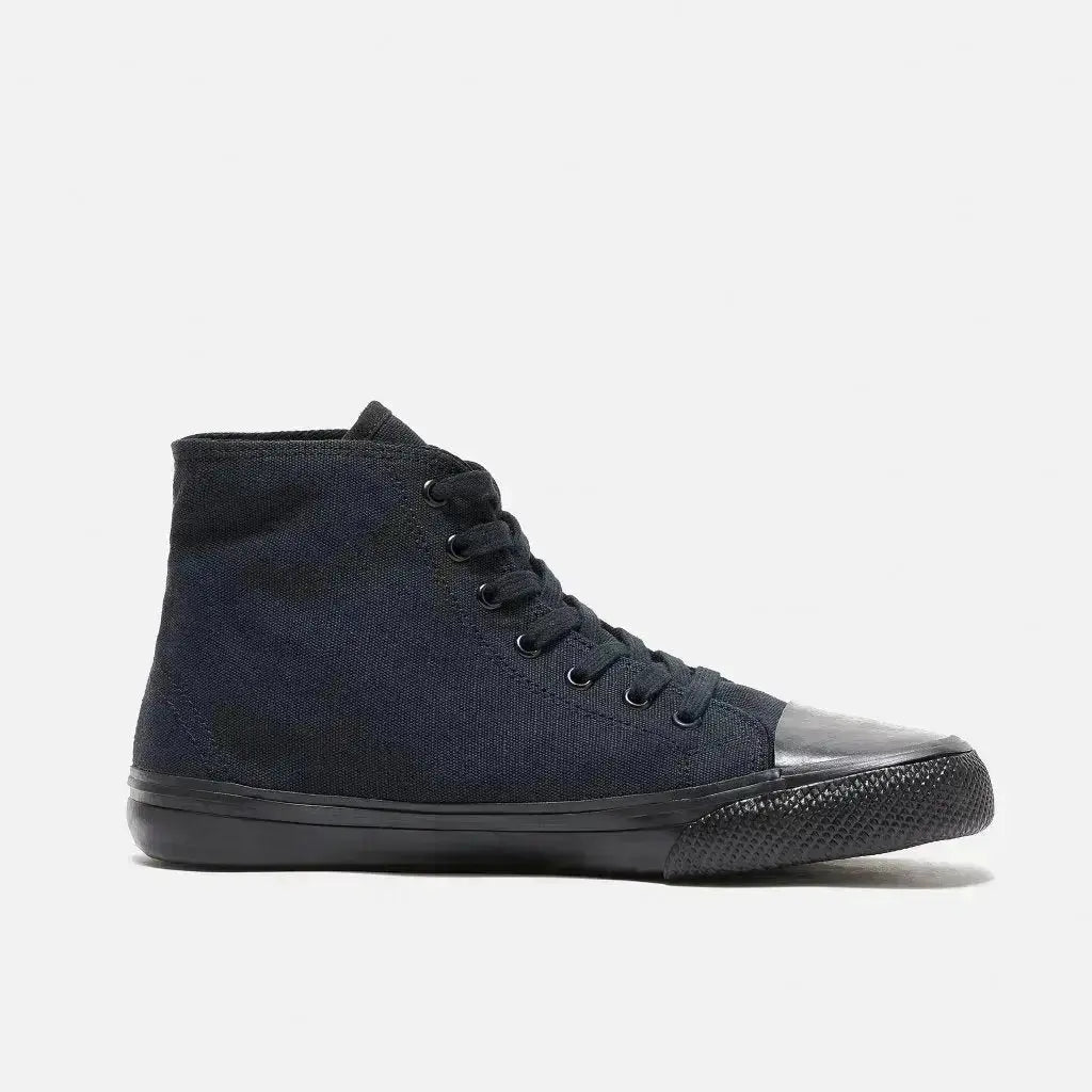 Bohempia - Orik 2.0 Black & Black - Zapatillas barefoot de caña alta veganas unisex negras