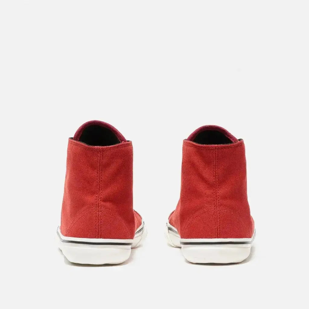Bohempia - Orik 2.0 Burgundy & White - Zapatillas barefoot de caña alta veganas unisex granate