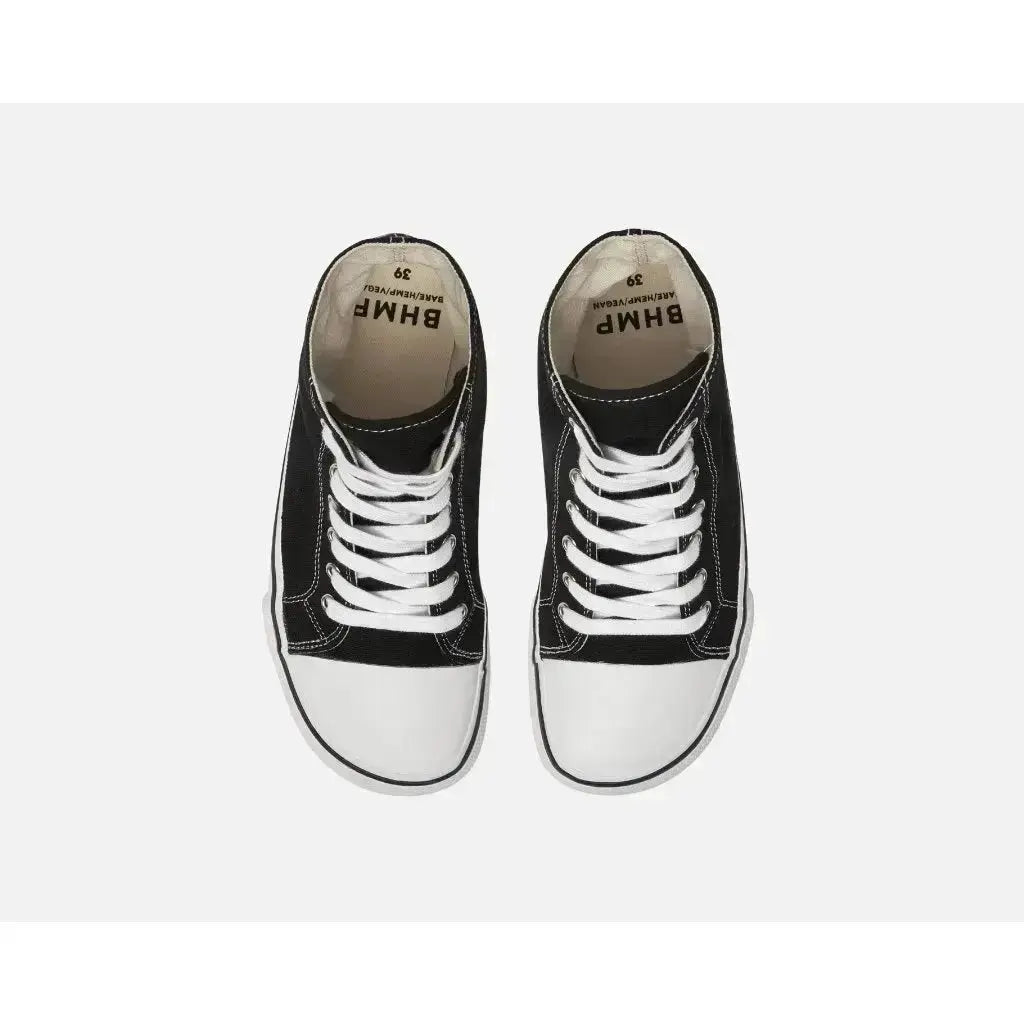 Bohempia - Orik 2.0 Classic Black - Zapatillas barefoot de caña alta veganas unisex negras