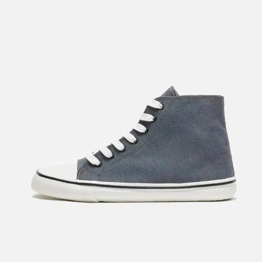 Bohempia - Orik 2.0 Dark Grey & White - Zapatillas barefoot de caña alta veganas unisex gris oscuro
