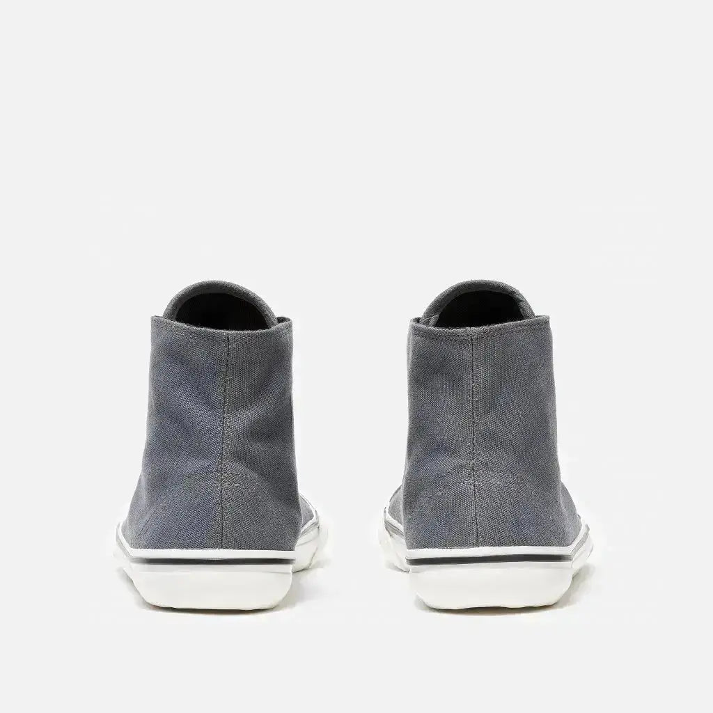 Bohempia - Orik 2.0 Dark Grey & White - Zapatillas barefoot de caña alta veganas unisex gris oscuro