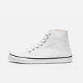 Bohempia - Orik 2.0 White & White - Zapatillas barefoot veganas de caña alta unisex blancas