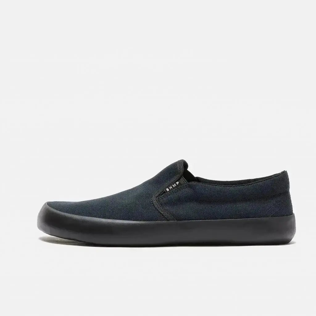 Bohempia Vikla 2.0 Black & Black - Zapatillas sin cordones barefoot unisex veganas negras