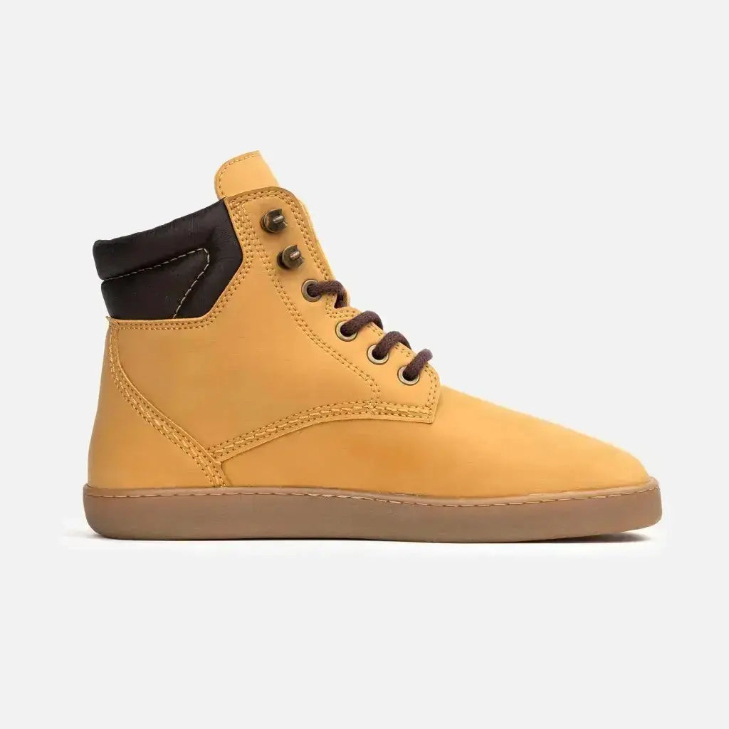 Bohempia - Yura Mustard - Botines barefoot veganos unisex mostaza