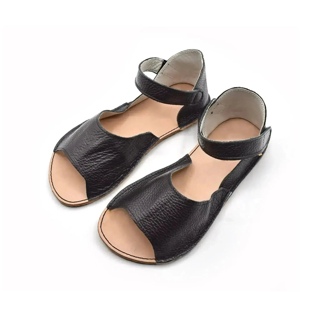 Cacles Barefoot - Akumal Black - Sandalias barefoot negras para mujer negras