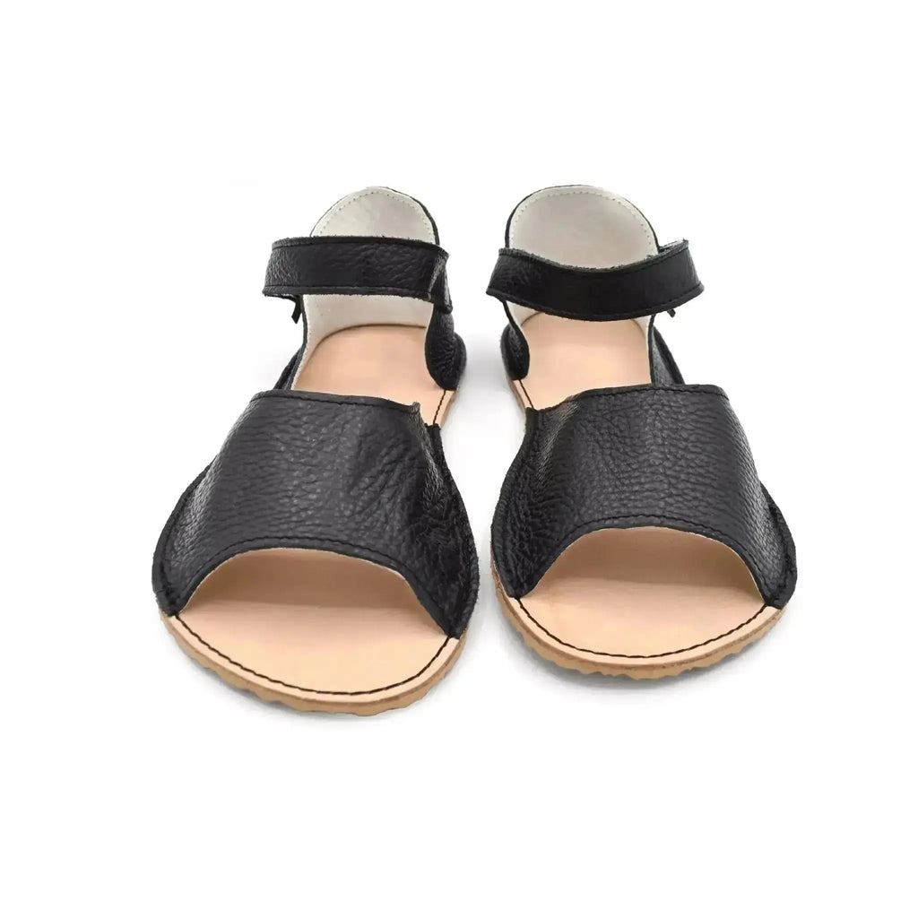 Cacles Barefoot - Akumal Black - Sandalias barefoot negras para mujer negras