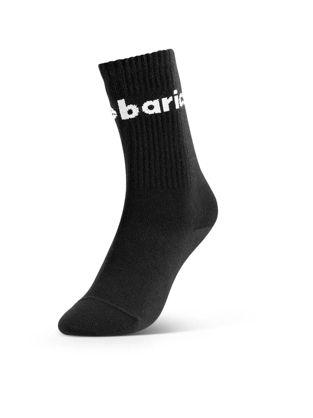 Barebarics - Barefoot calcetines - Crew - Black - Big logo - 3 pack