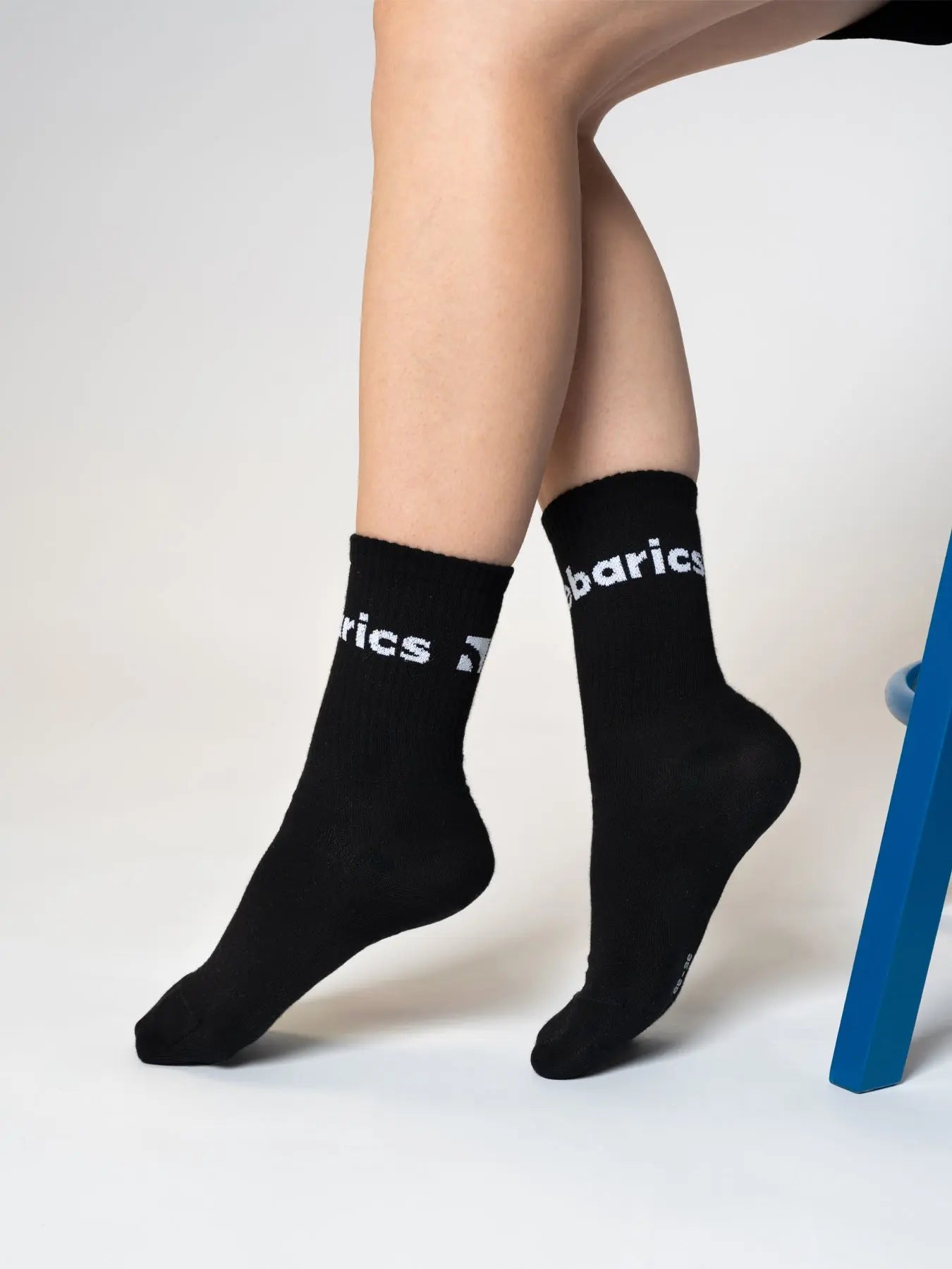 Barebarics - Barefoot calcetines - Crew - Black - Big logo - 3 pack