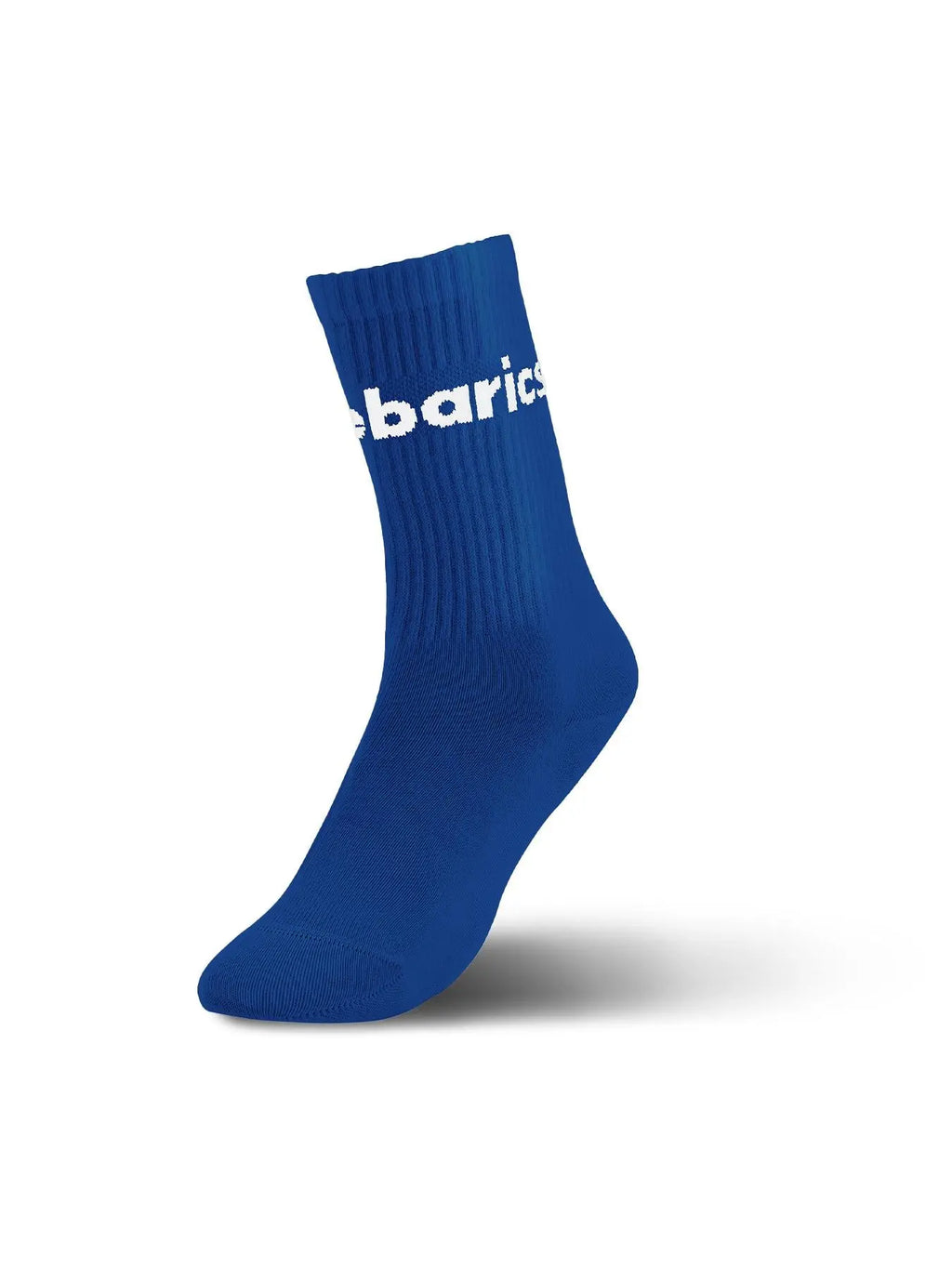 Barebarics - Chaussettes barefoot - Mi-hautes - Bleu - Grand logo - Lot de 3