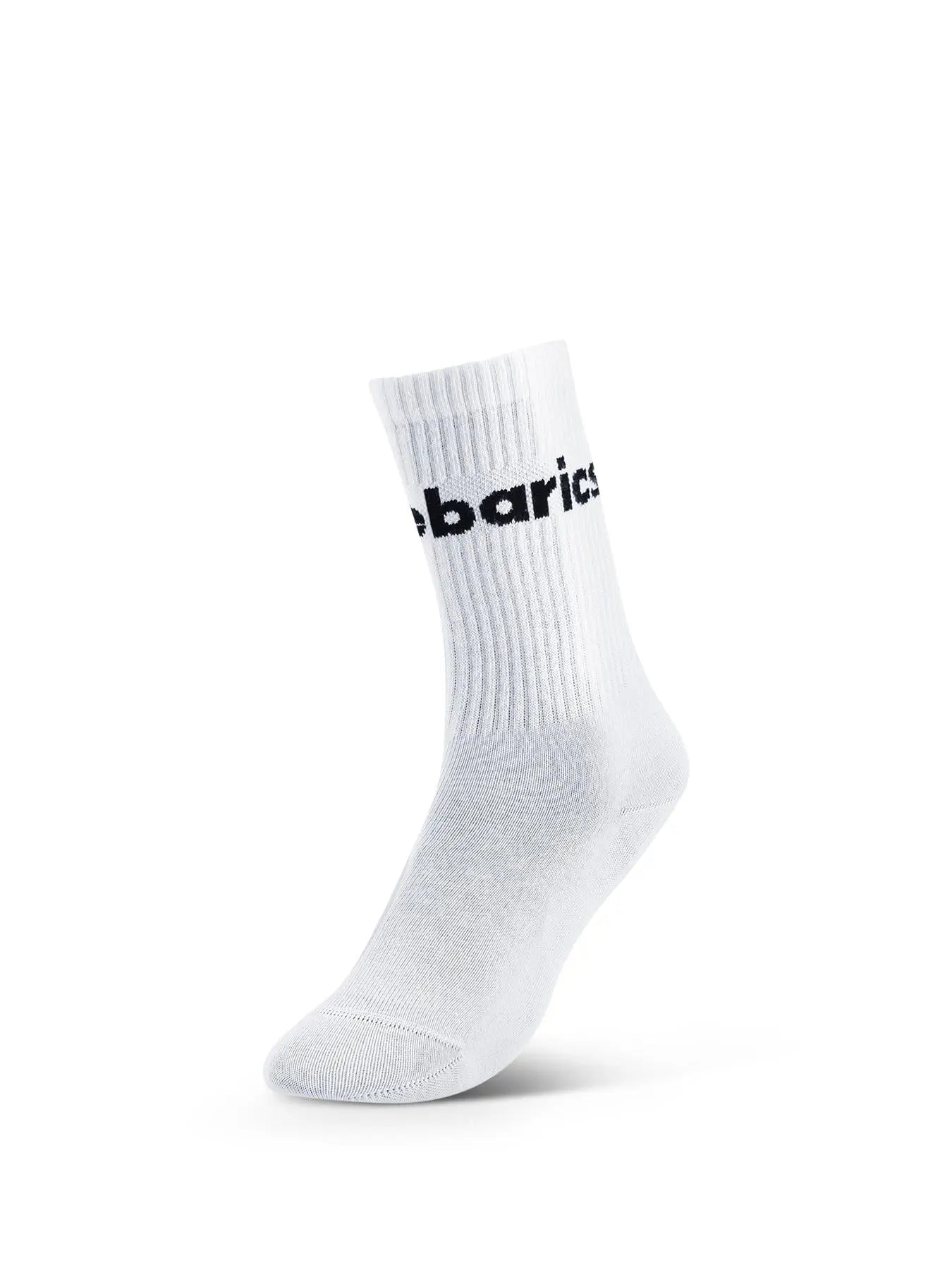 Barebarics - Barefoot calcetines - Crew - White - Big logo - 3 pack