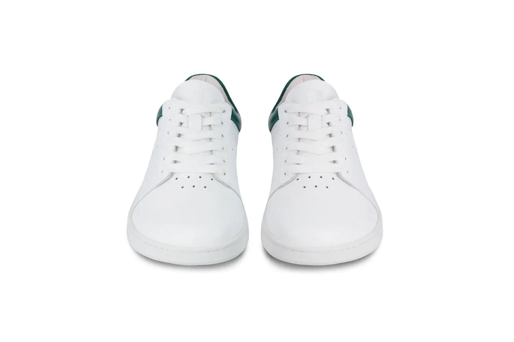 Barebarics - Enigma White & Dark Green - Zapatillas barefoot unisex blanco y verde