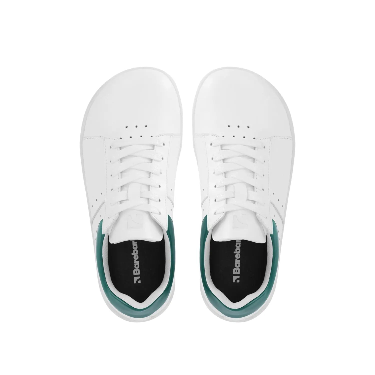 Barebarics - Enigma White & Dark Green - Zapatillas barefoot unisex blanco y verde