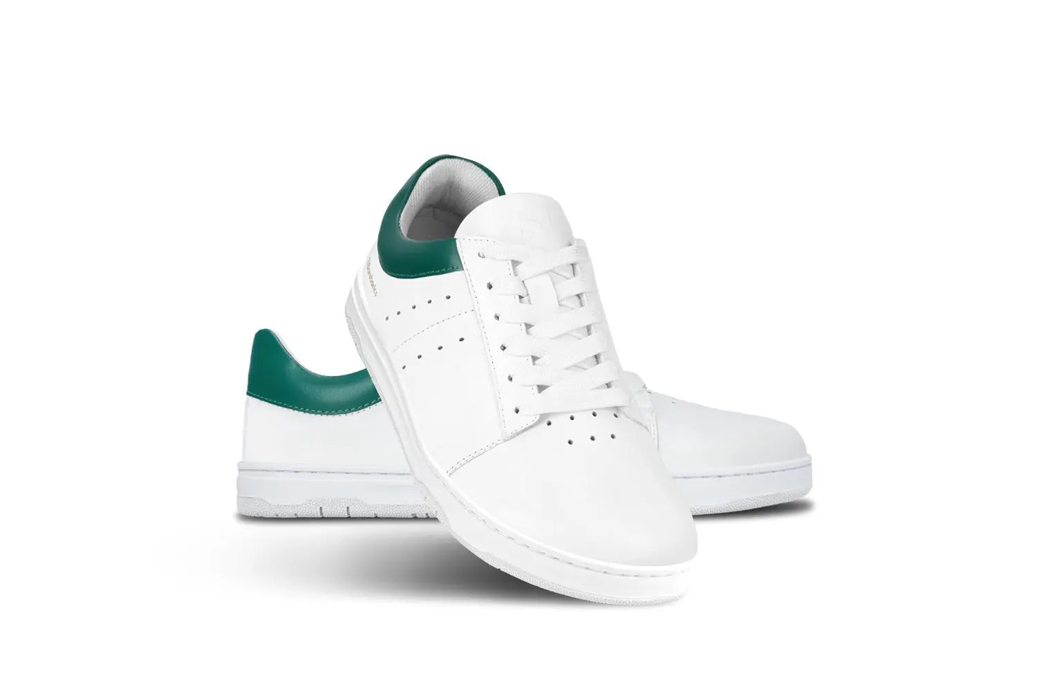 Barebarics - Enigma White & Dark Green - Zapatillas barefoot unisex blanco y verde