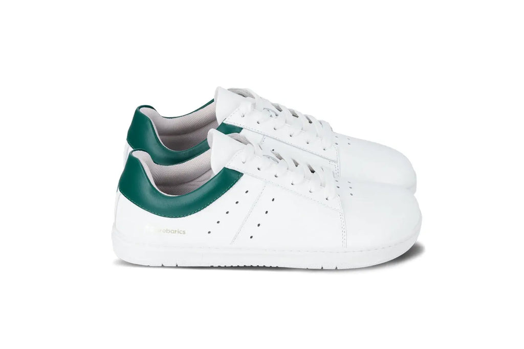 Barebarics - Enigma White & Dark Green - Zapatillas barefoot unisex blanco y verde
