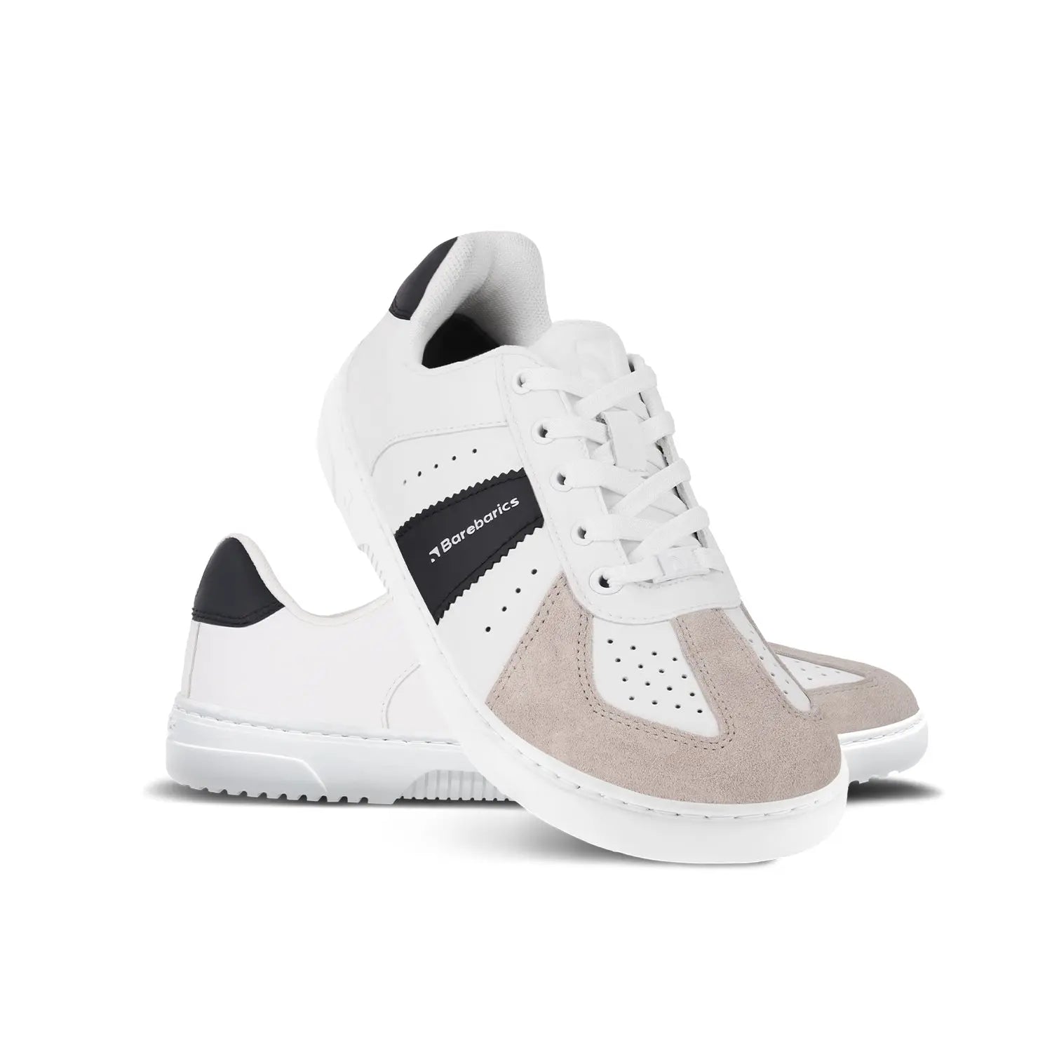 Barebarics - Icara White & Beige – Zapatillas barefoot unisex blanco y beige