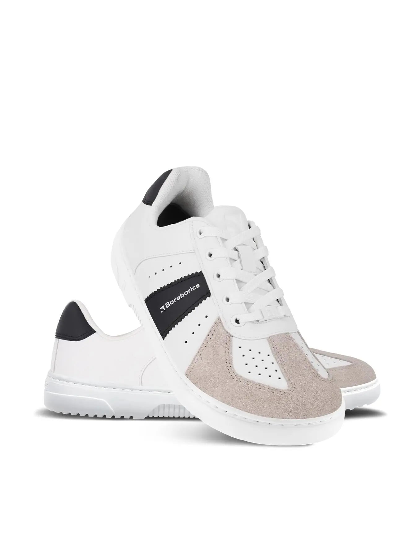 Barebarics - Icara White & Beige – Zapatillas barefoot unisex blanco y beige