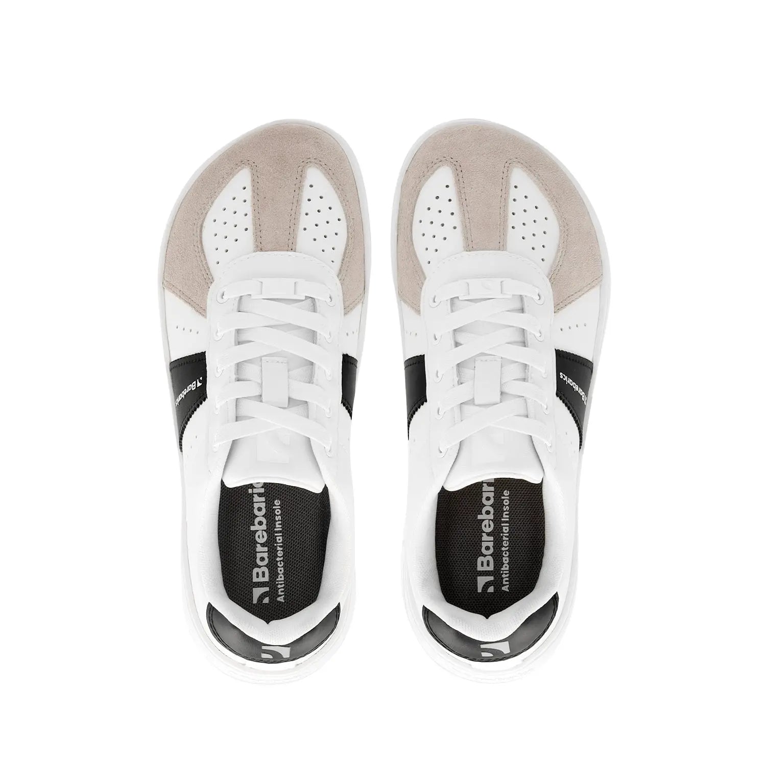 Barebarics - Icara White & Beige – Zapatillas barefoot unisex blanco y beige