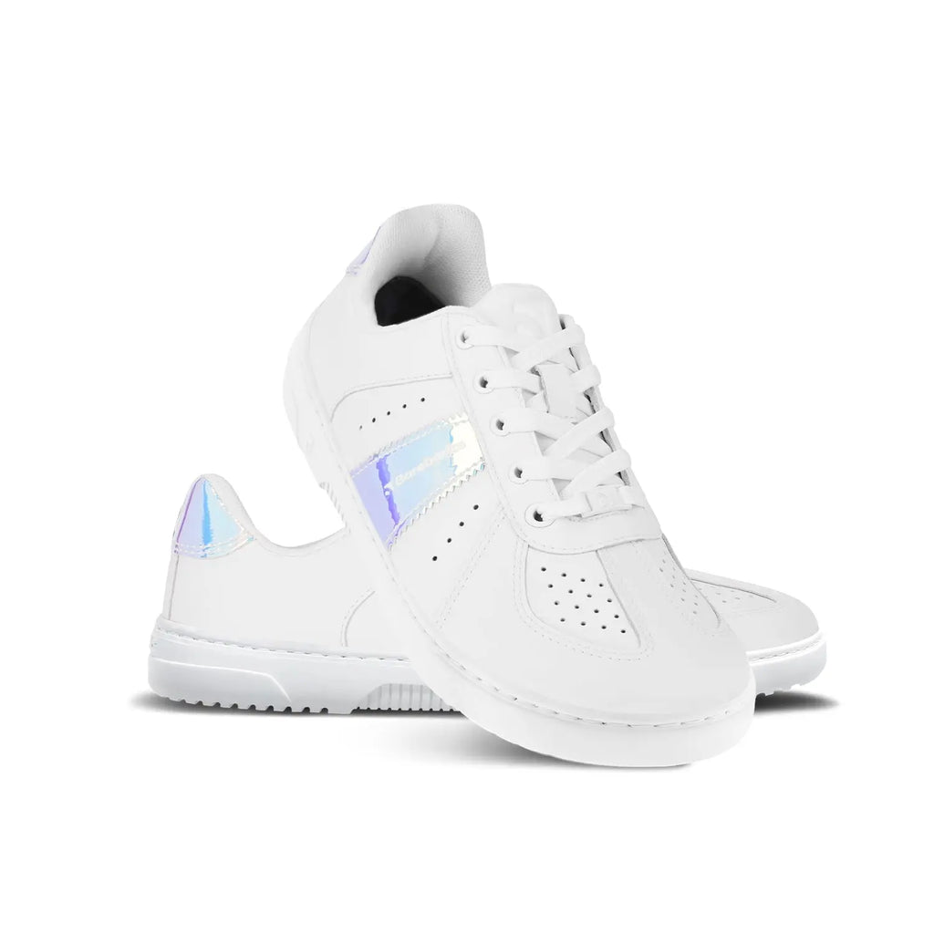 Barebarics - Icara White & Pastel Iridescent – Zapatillas barefoot unisex blanco