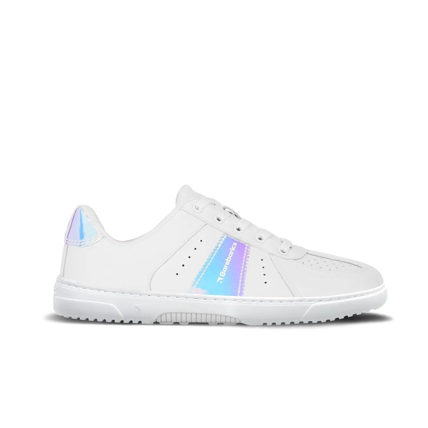Barebarics - Icara White & Pastel Iridescent – Zapatillas barefoot unisex blanco