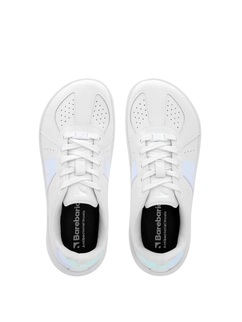Barebarics - Icara White & Pastel Iridescent – Zapatillas barefoot unisex blanco