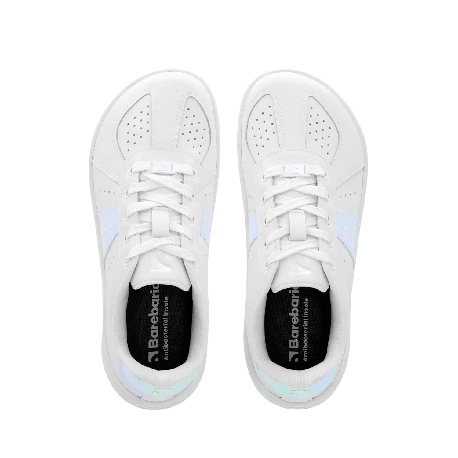 Barebarics - Icara White & Pastel Iridescent – Zapatillas barefoot unisex blanco