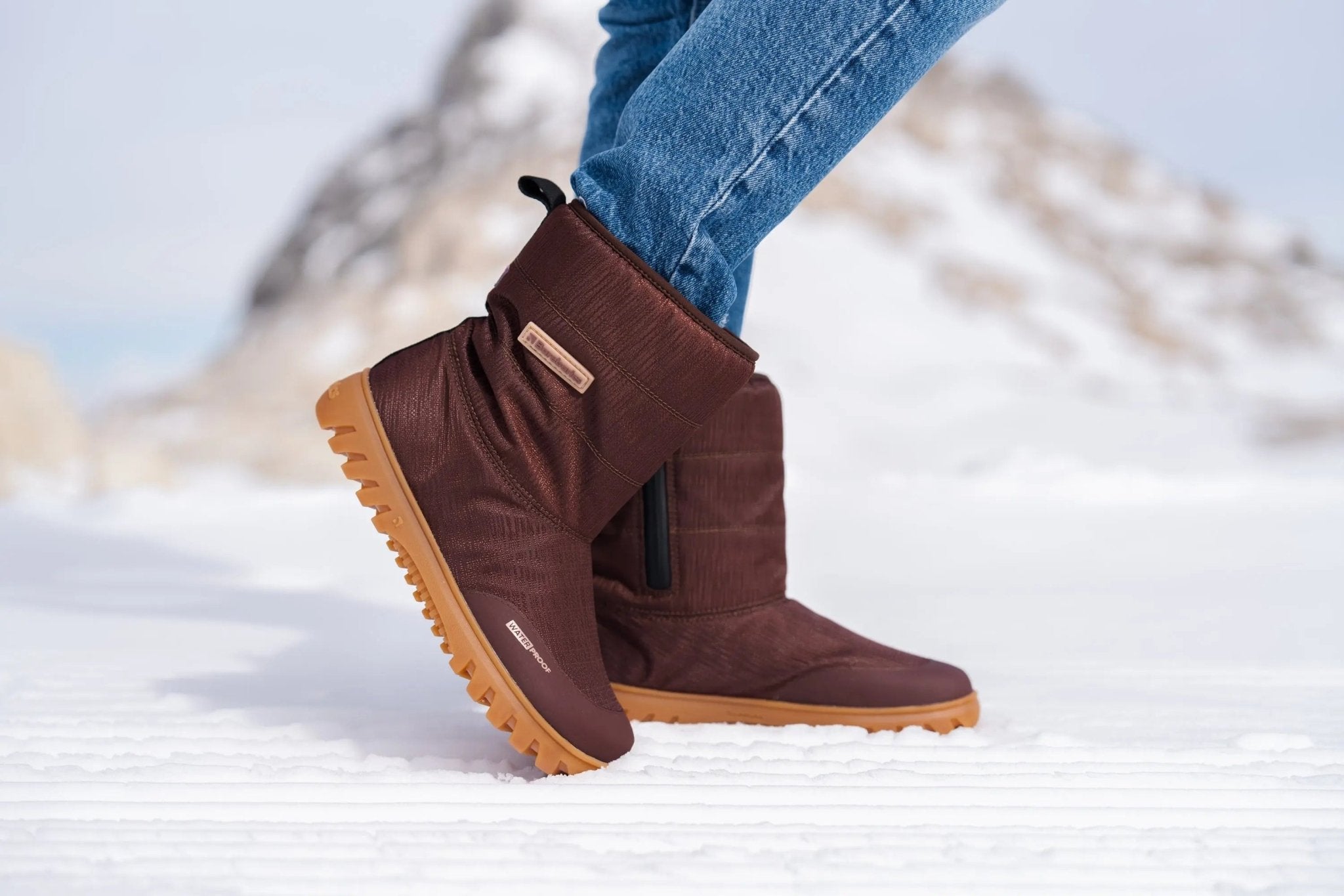 Barebarics - PolarStride Cuivre Brun - Bottes de neige barefoot