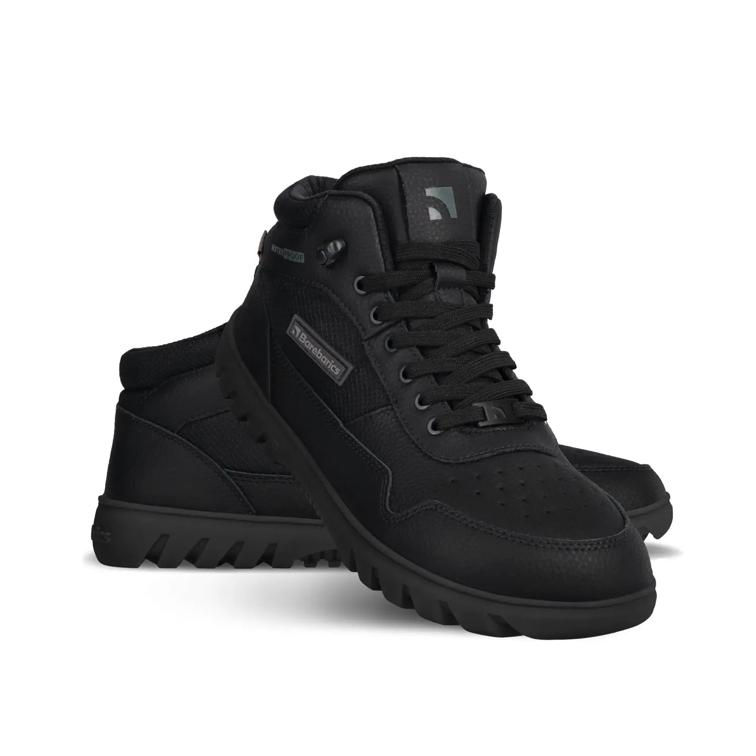 Barebarics - UrbanEdge Tout Noir - Bottes barefoot imperméables