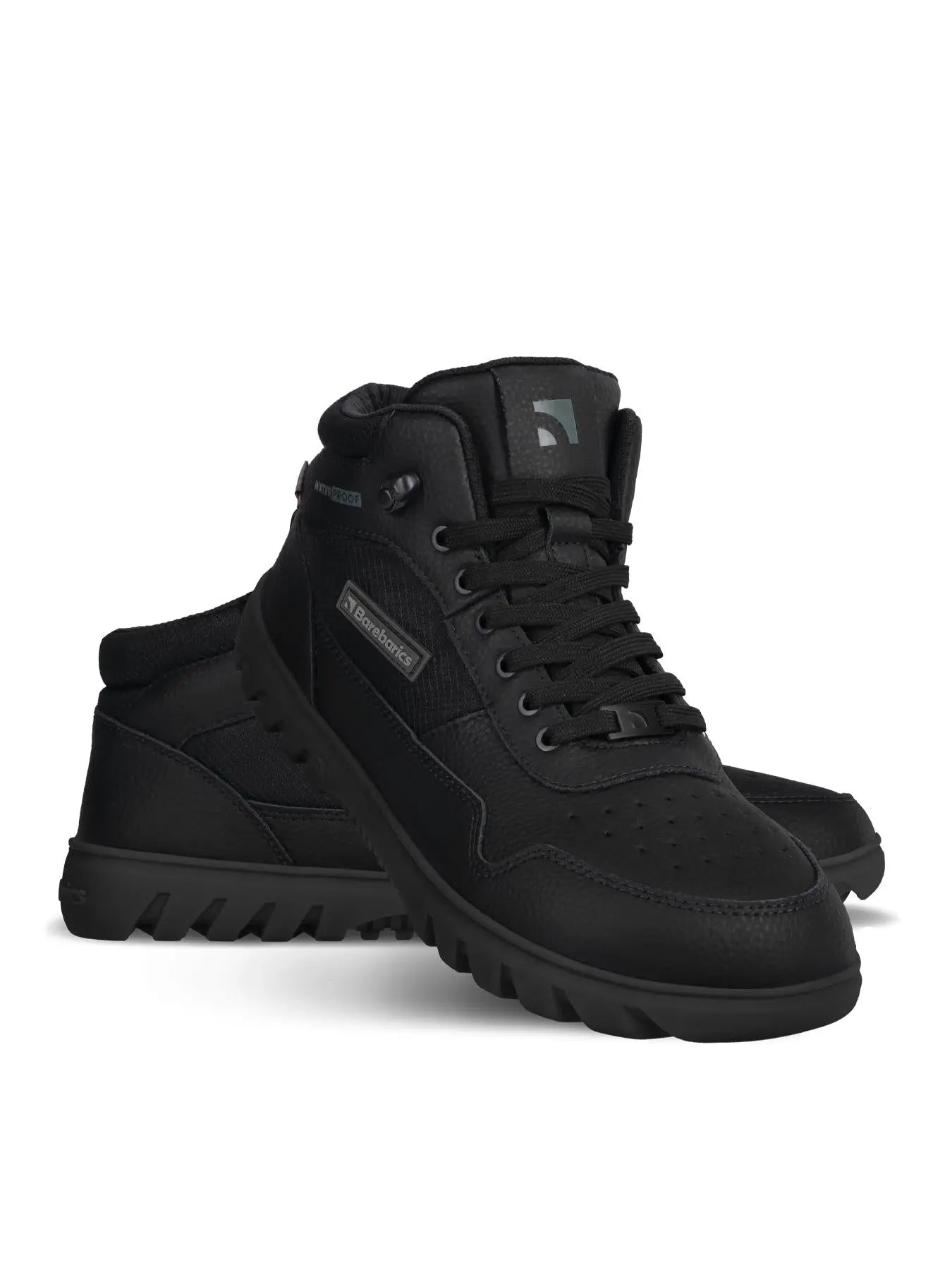 Barebarics - UrbanEdge Tout Noir - Bottes barefoot imperméables