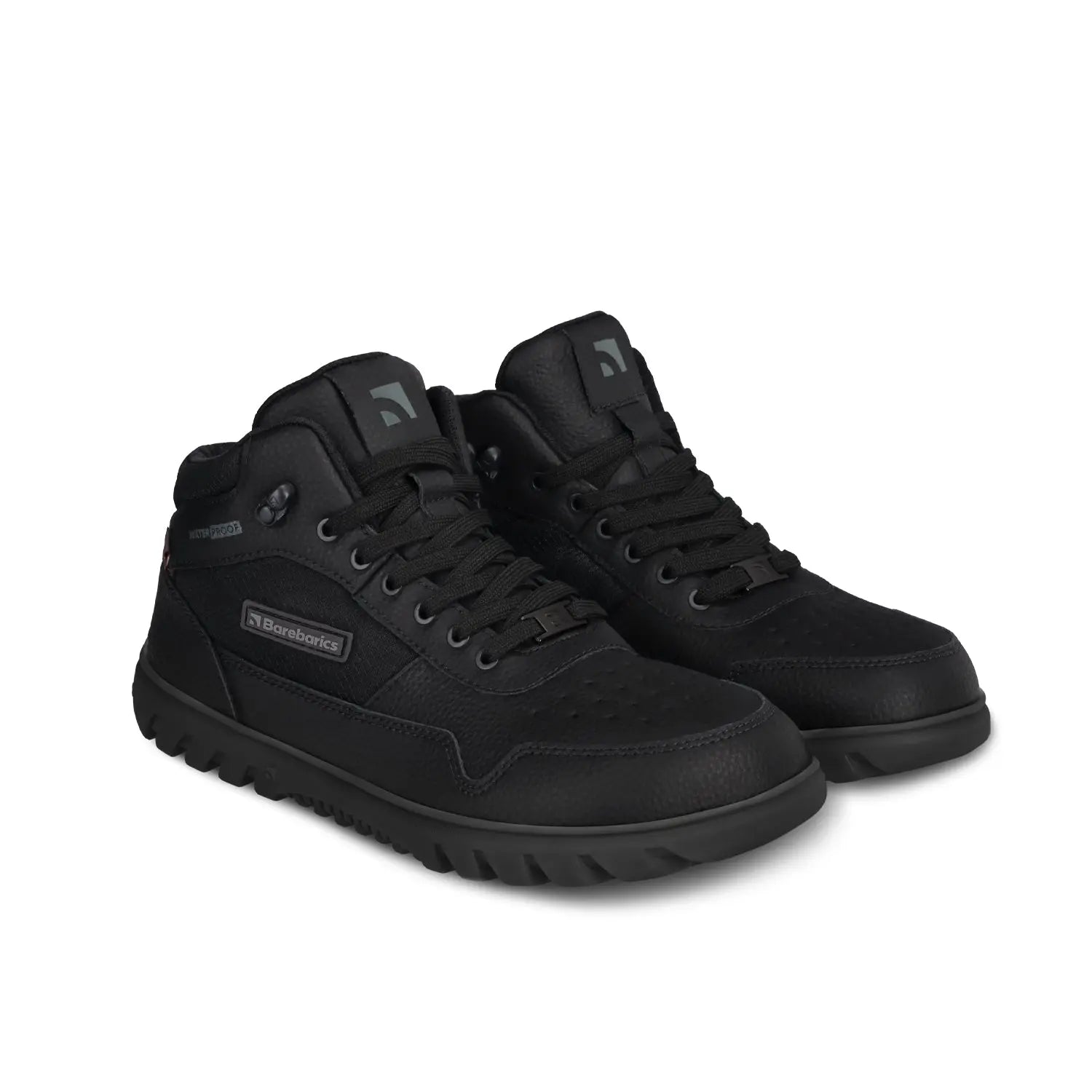 Barebarics - UrbanEdge Tout Noir - Bottes barefoot imperméables