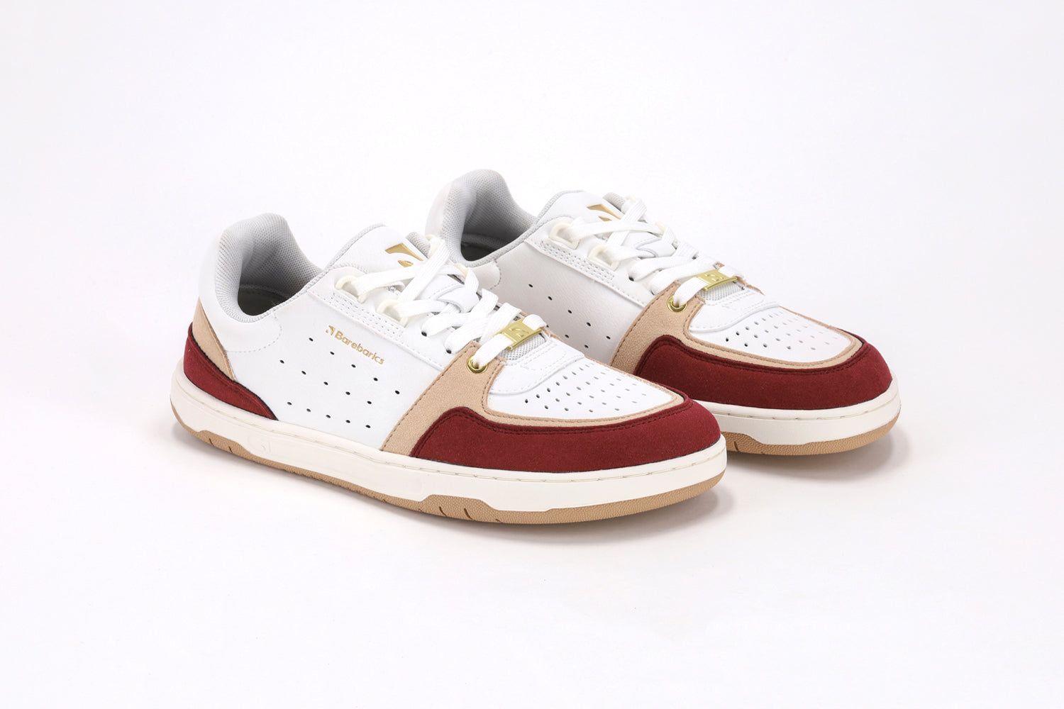 Barebarics - Wave 2.0 White & Burgundy - Zapatillas barefoot unisex