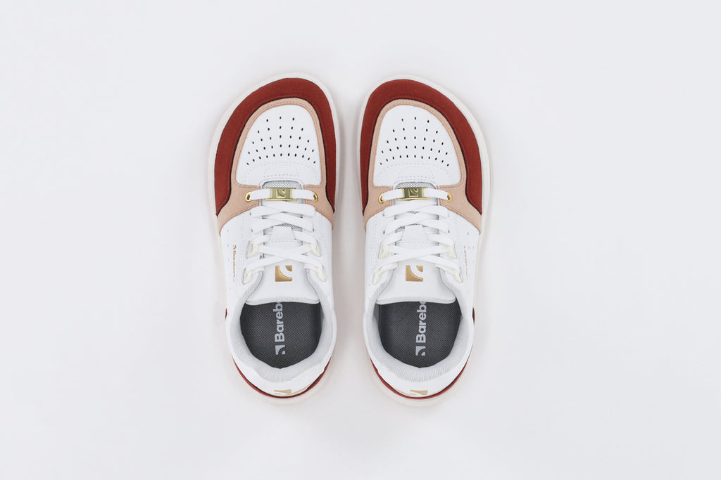 Barebarics - Wave 2.0 White & Burgundy - Zapatillas barefoot unisex