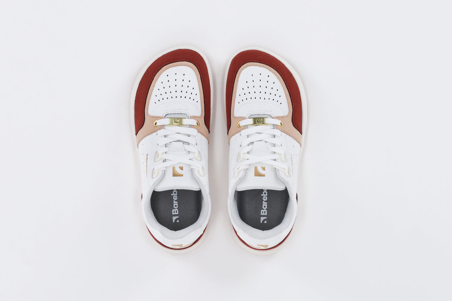 Barebarics - Wave 2.0 White & Burgundy - Zapatillas barefoot unisex