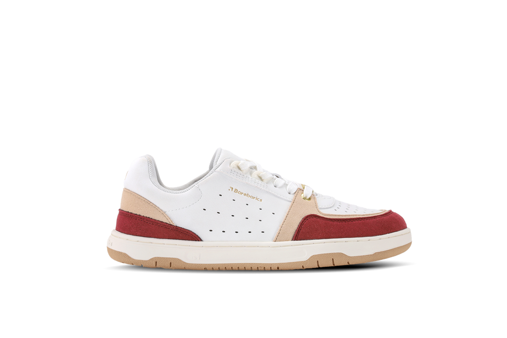 Barebarics - Wave 2.0 White & Burgundy - Zapatillas barefoot unisex