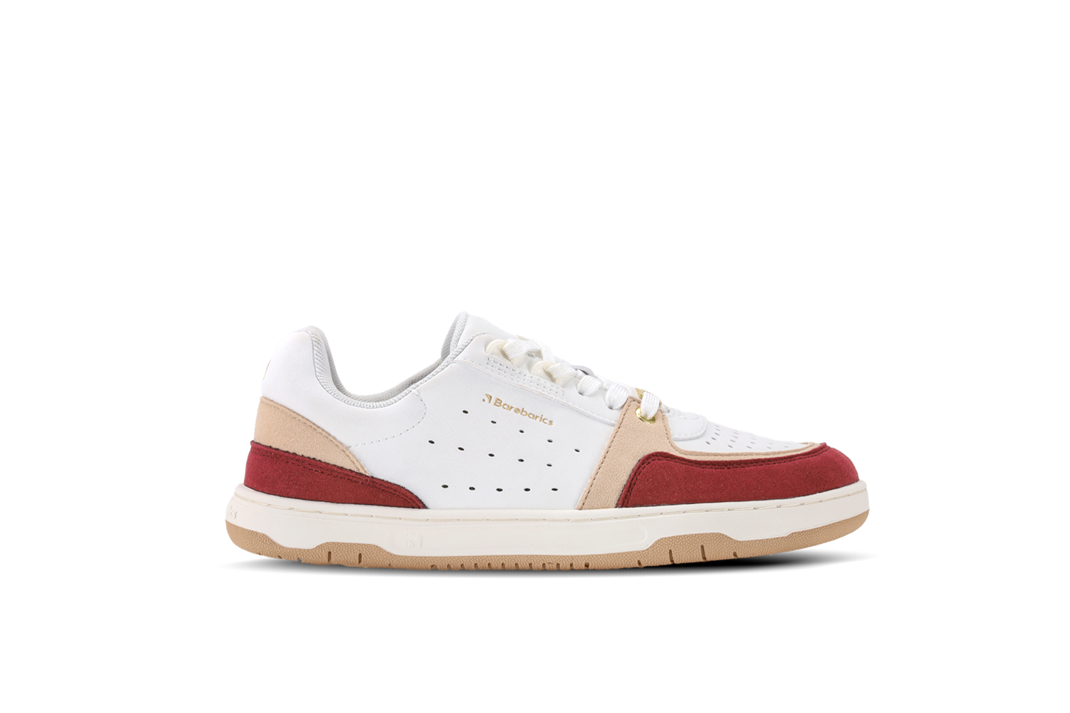 Barebarics - Wave 2.0 White & Burgundy - Zapatillas barefoot unisex