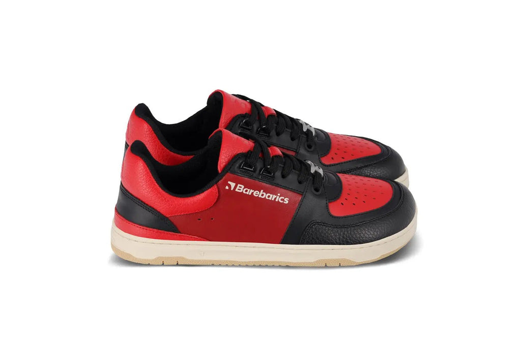 Barebarics - Wave Black & Red - Zapatillas barefoot unisex negro y rojo