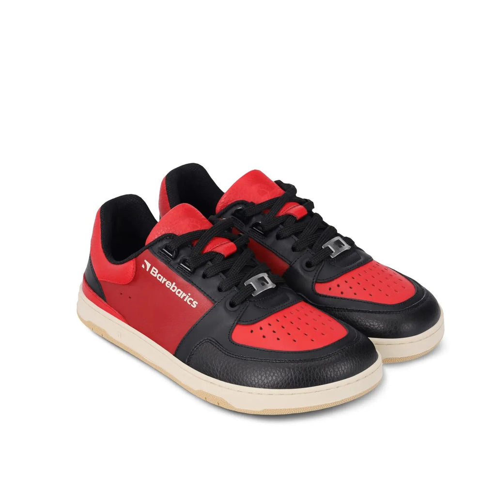 Barebarics - Wave Black & Red - Zapatillas barefoot unisex negro y rojo