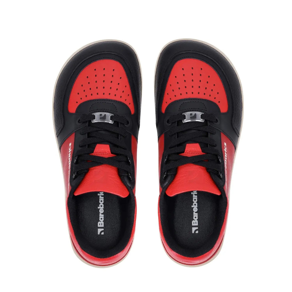 Barebarics - Wave Black & Red - Zapatillas barefoot unisex negro y rojo