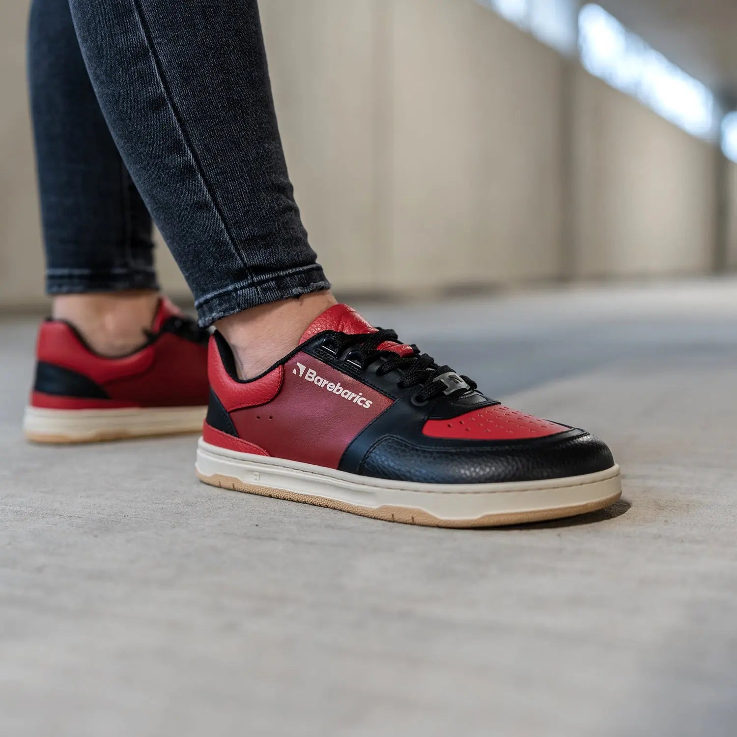 Barebarics - Wave Noir & Rouge - Chaussures barefoot