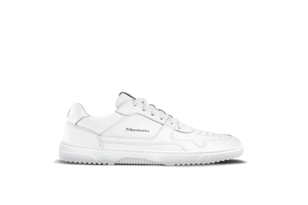 Barebarics - Zing All White Leather - Zapatillas barefoot unisex blancas