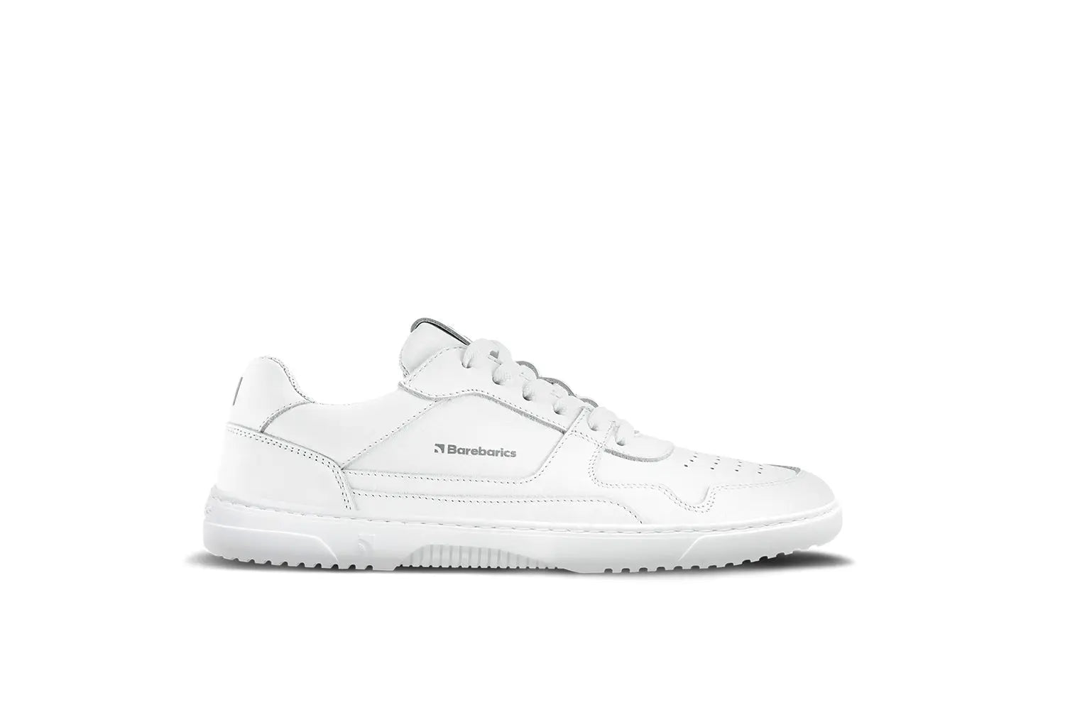 Barebarics - Zing All White Leather - Zapatillas barefoot unisex blancas