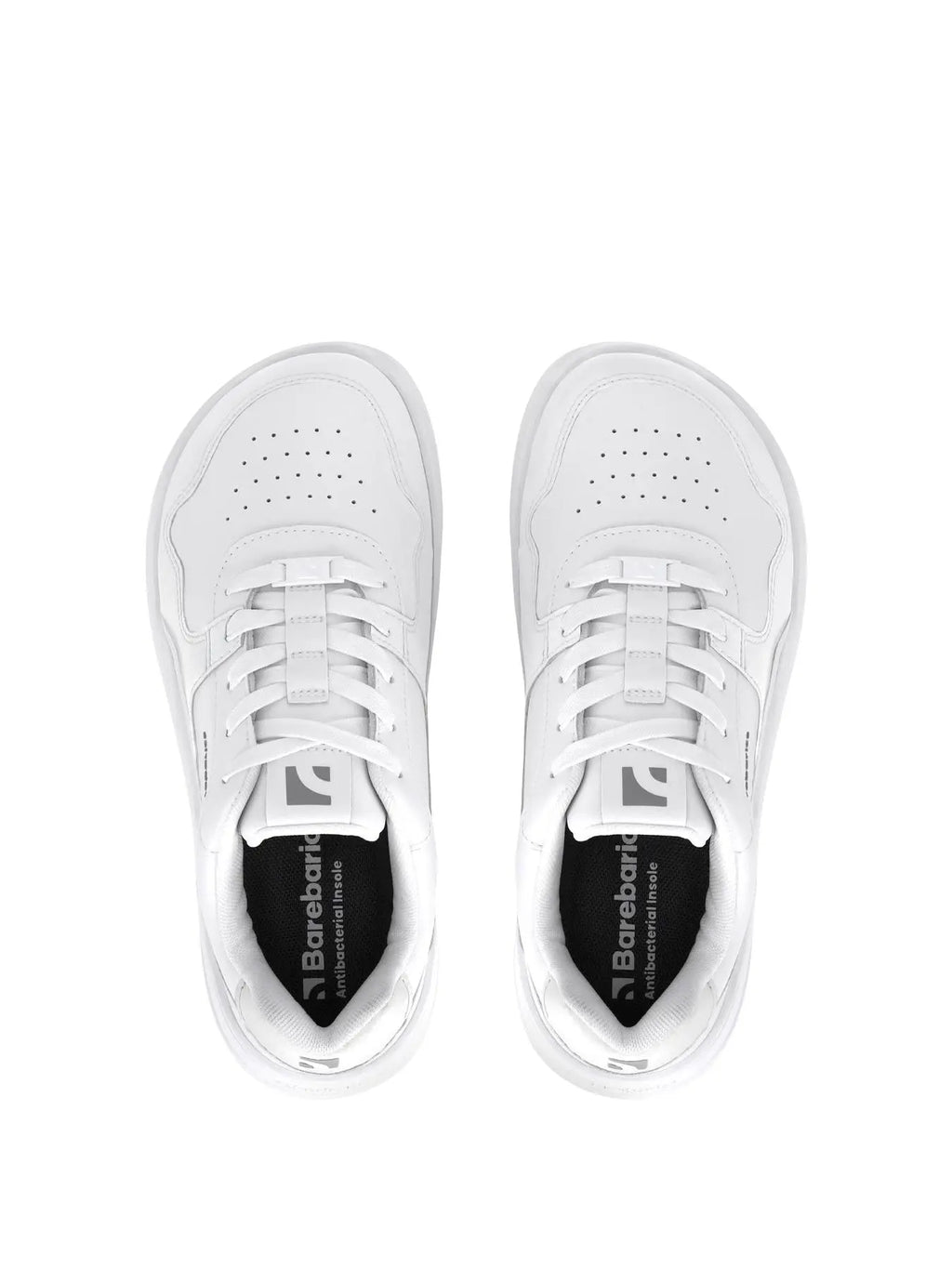 Barebarics - Zing All White Leather - Zapatillas barefoot unisex blancas