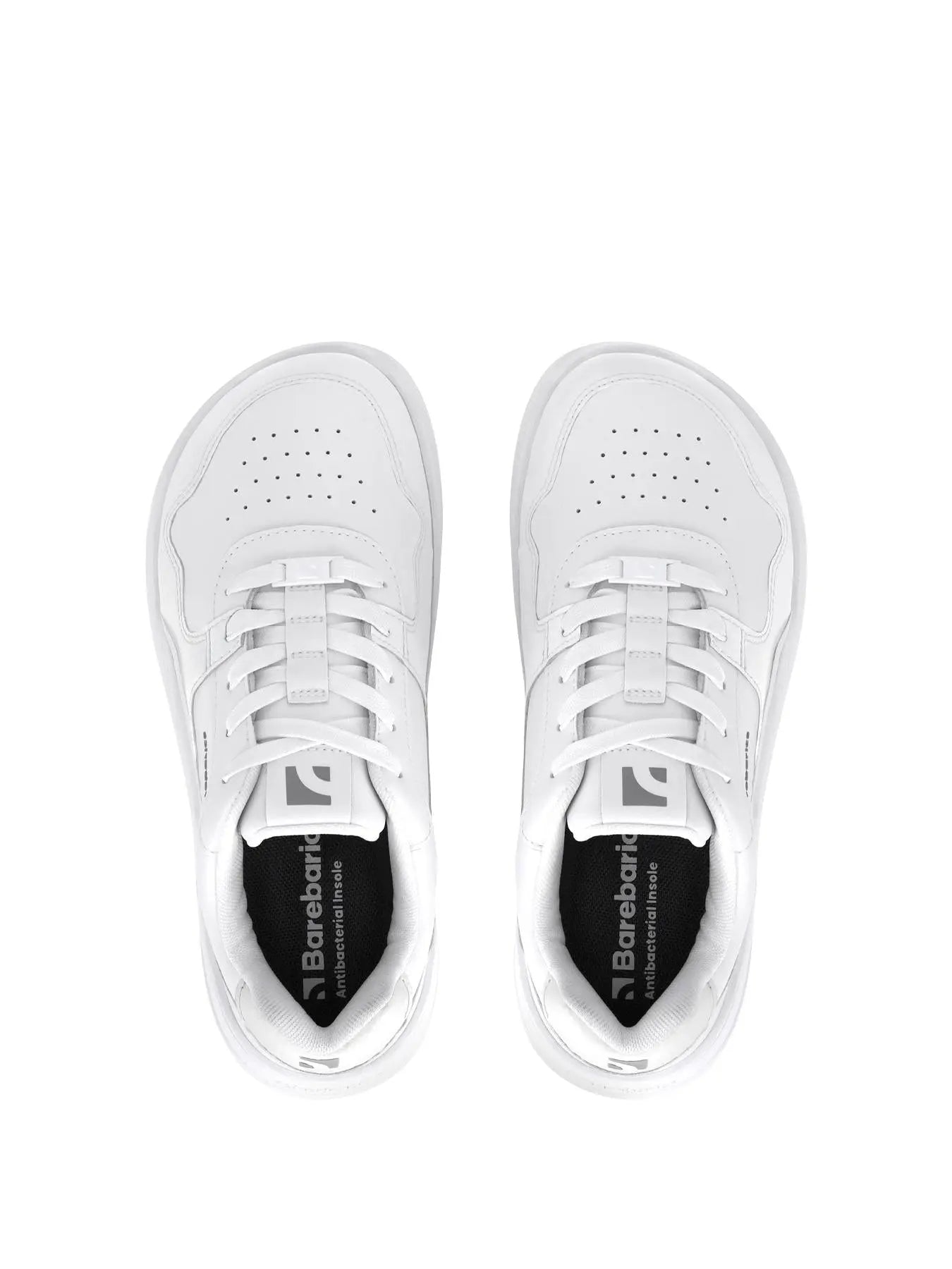 Barebarics - Zing All White Leather - Zapatillas barefoot unisex blancas